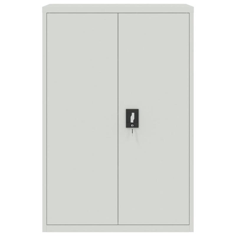 Dossierkast – Archiefkast – Mappenkast – Opbergkast – Documentenkast – Grijs Staal – 90x40x140 cm – Duurzaam & Stevig