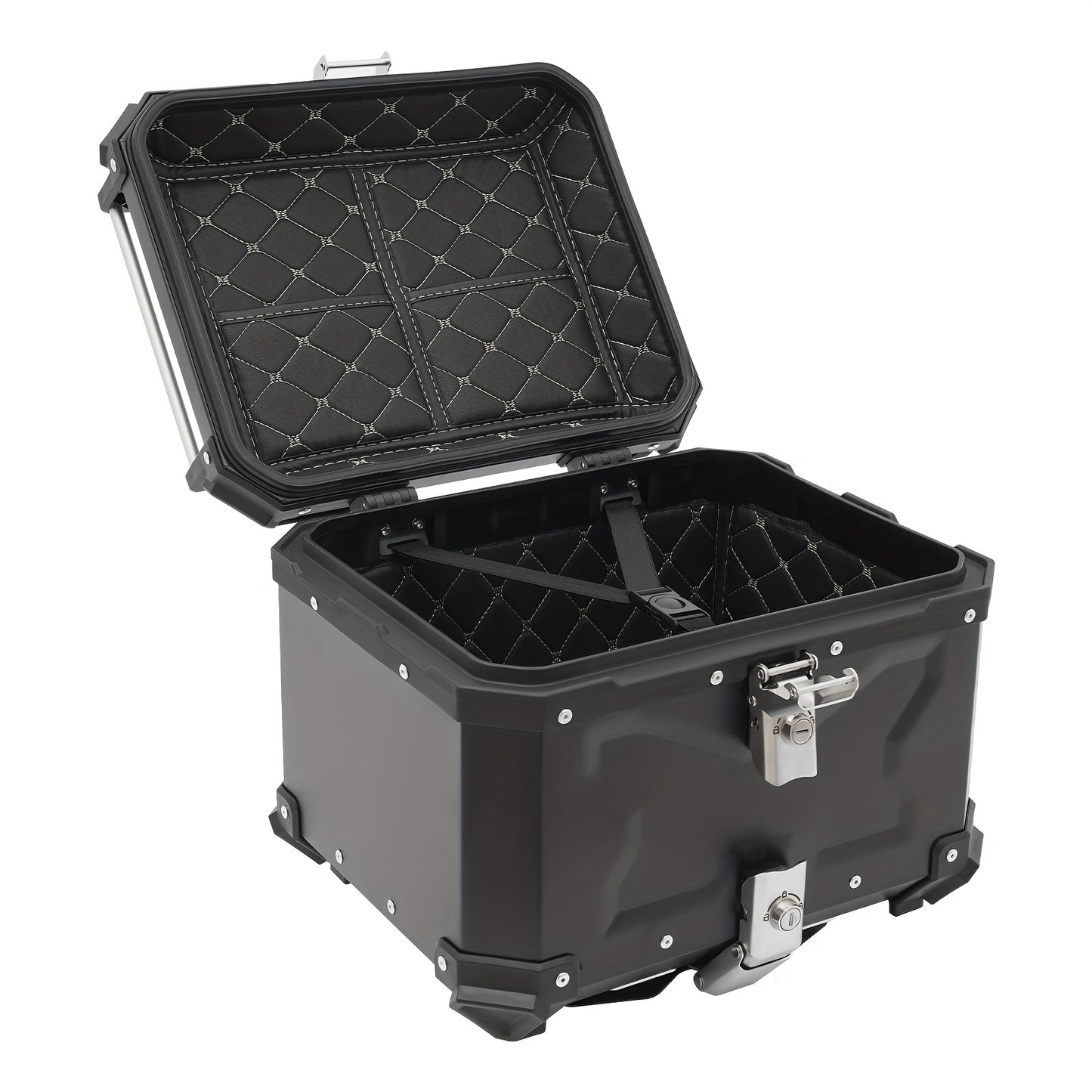 Motor Topkoffer – Motor Bagagebox – Motor Achterkoffer – Motor Koffer – Motor Trunk – 45L Ruime Inhoud – Waterdicht Aluminium Zwart