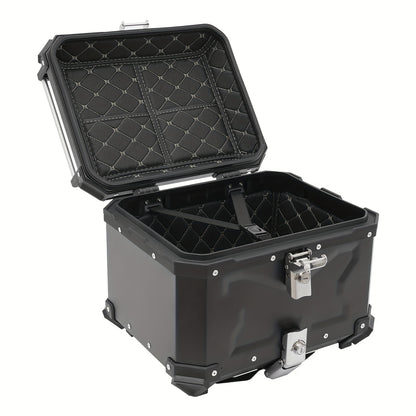 Motor Topkoffer – Motor Bagagebox – Motor Achterkoffer – Motor Koffer – Motor Trunk – 45L Ruime Inhoud – Waterdicht Aluminium Zwart