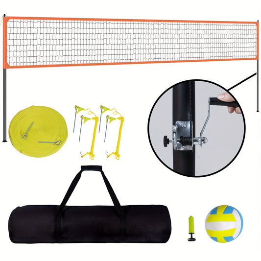 Outdoor Volleybalset – Volleybalnet – Volleybalspel – Volleybalveld – Strandvolleybal – Verstelbare Aluminium Palen – Weerbestendig Net