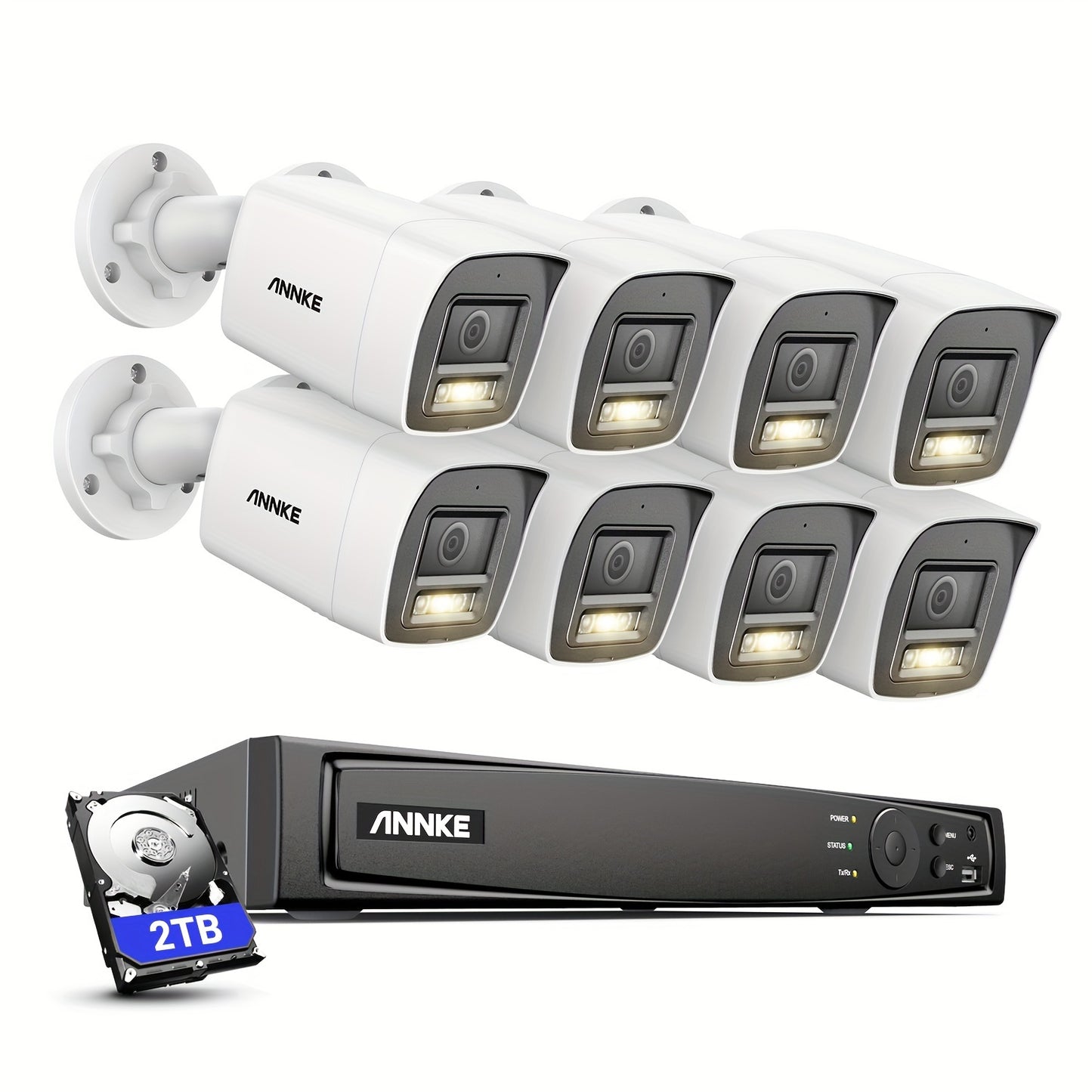 4K Buitenbeveiligingscamera – Beveiligingssysteem – Surveillance Camera – CCTV Camera – PoE Camera – 180° Breed Gezichtsveld – Kleurennachtzicht & Bewegingsdetectie