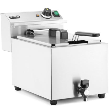 Elektrische Friteuse – Frituurpan – Snackpan – Frituurketel – Frituurapparaat – 10 Liter Inhoud – RVS Behuizing Met Aftapkraan