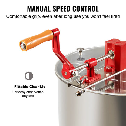 Honingspinner – Honingcentrifuge – Honingextractor – Bijenwasspinner – Bijenhouder Uitrusting – RVS Materiaal – Verstelbare Hoogte