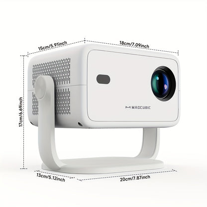 Projector – Beamer – Mini Beamer – Smart Projector – Draagbare Projector – 650 ANSI Lumens – Native 1080P Full HD – Android 11 – Automatische Keystone Correctie – 150 Inch Scherm