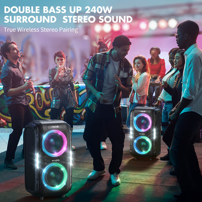 Draagbare Speaker – Bluetooth Speaker – Boombox – Muziekbox – Wireless Speaker – 200W Piekvermogen – 120dB Geluidsdrukniveau