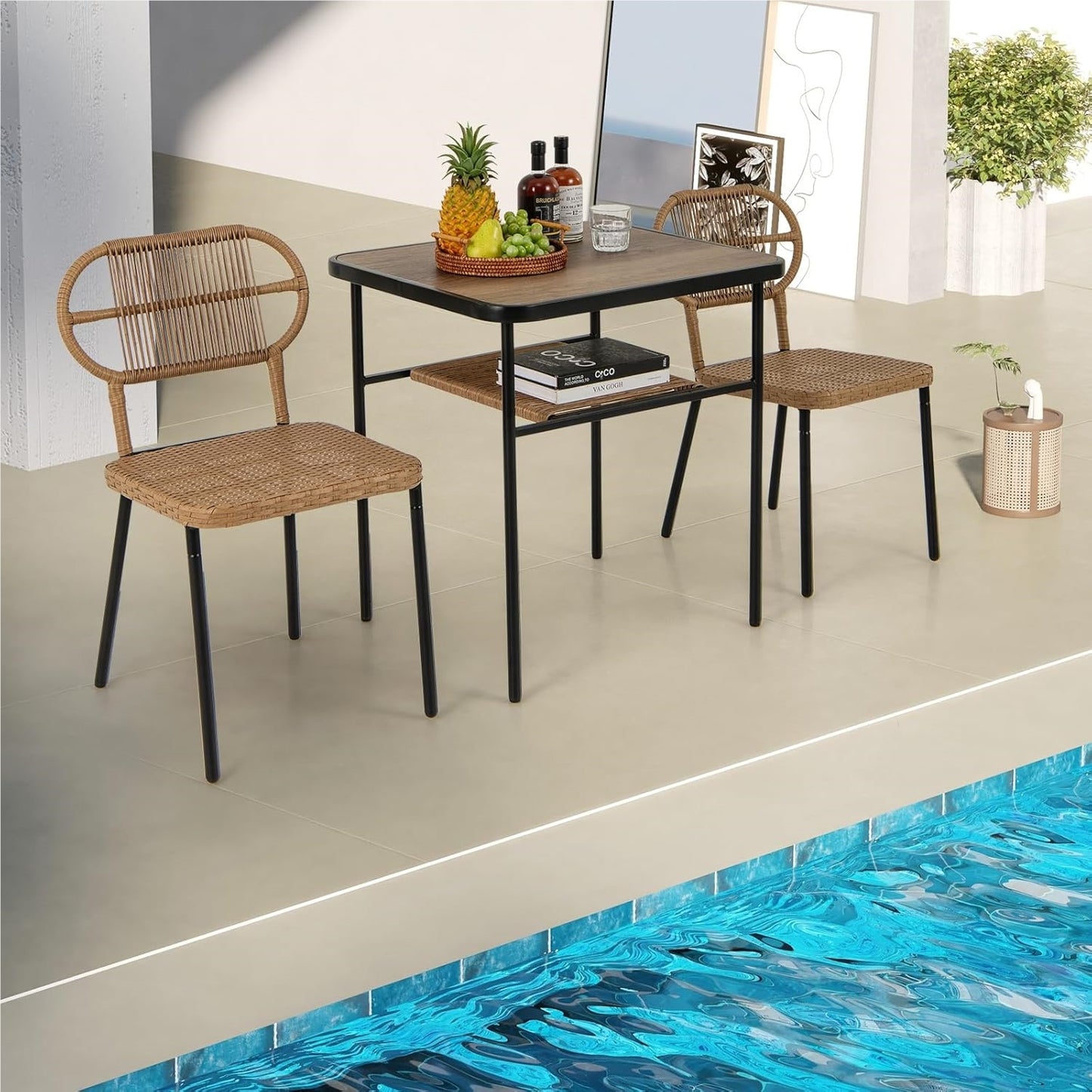 Tuinset – Tuinmeubelset – Balkonset – Bistroset – Loungeset – Compact Rattan Design – Inclusief Opbergvak