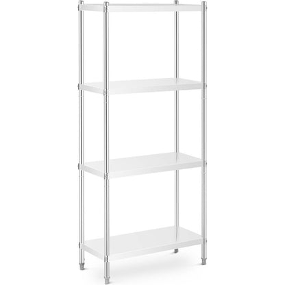 Stellingkast – Opbergrek – Magazijnrek – Opbergkast – Legbordstelling – Roestvrij Staal – 80x40x180 cm – 200 kg Draagkracht