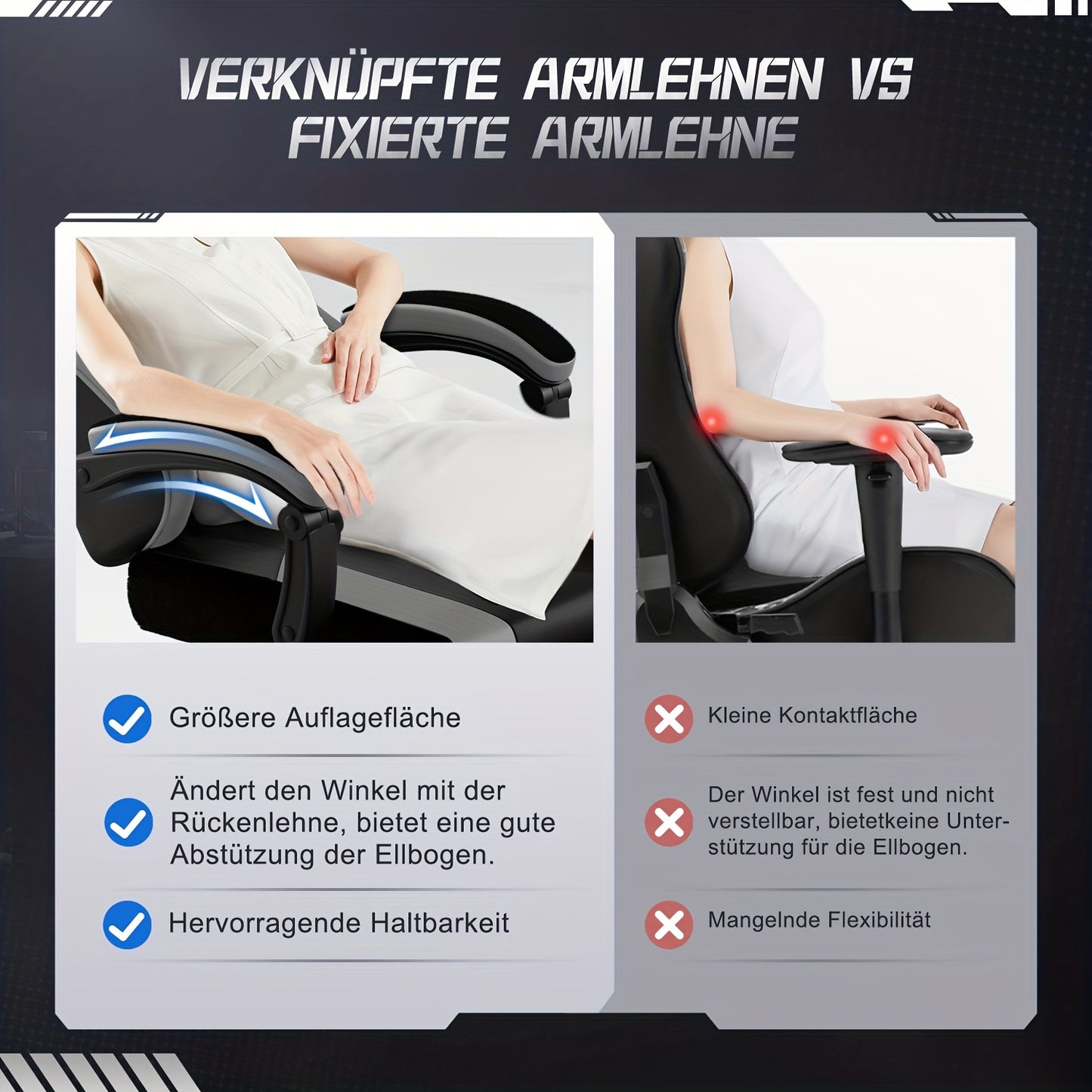 Gamingstoel – Gamestoel – Gaming Chair – Game Stoel – Bureaustoel – Ergonomisch – Verstelbare Voetensteun – Kunstleer Met Traagschuim
