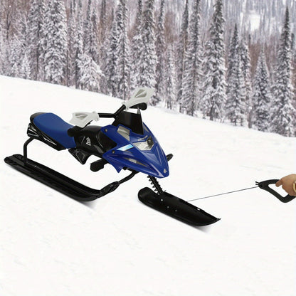 Mini slee – skislee – kinderslee – sneeuwslee – bobslee – Stuurfunctie en noodrem – Stevig ijzer tot 80 kg