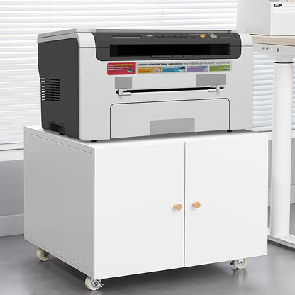 Printerstandaard – Printerkast – Printertafel – Bureaurek – Mobiele Opberger – Stevig Metalen Frame – Verstelbare Planken – Wieltjes – Compact Design