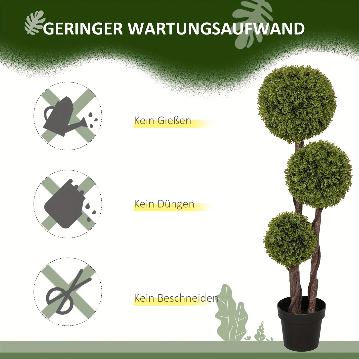 115 Cm Household Plants, Potted Artificial Plants, Decorative Plants, Home, Office, Corridor, Garden Decorative Plants, Green
