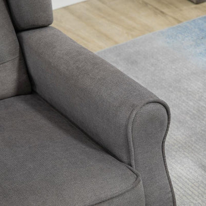 Fauteuil – Lounge Stoel – Relaxstoel – Leesstoel – Zithoekstoel – Handmatig Verstelbaar – Memory Foam Zitkussen – Donkergrijs – Stevig Tot 160 kg – Eenvoudig Schoon Te Maken