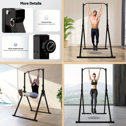 Optrekstang – Pull Up Bar – Wandmontage Stang – Deurkozijn Bar – Fitness Stang – Carbonstaal – Verstelbaar 175-230 cm – 200 kg Draagkracht