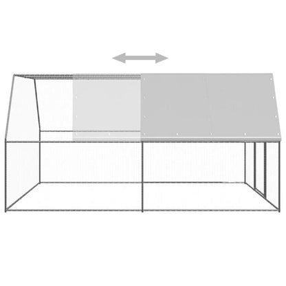 Hennenren Outdoor – Kippenren – Pluimvee Omheining – Buitenren – Dierenren – Gegalvaniseerd Staal – 3x4x2 Meter – Stevig & Ruim