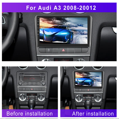 Multimedia Autoradio – Car Audio Systeem – Inbouw Radio – Auto Entertainment – Android Headunit – 9 Inch Touchscreen – Draadloze CarPlay & GPS Navigatie – Inclusief Camera & Microfoon