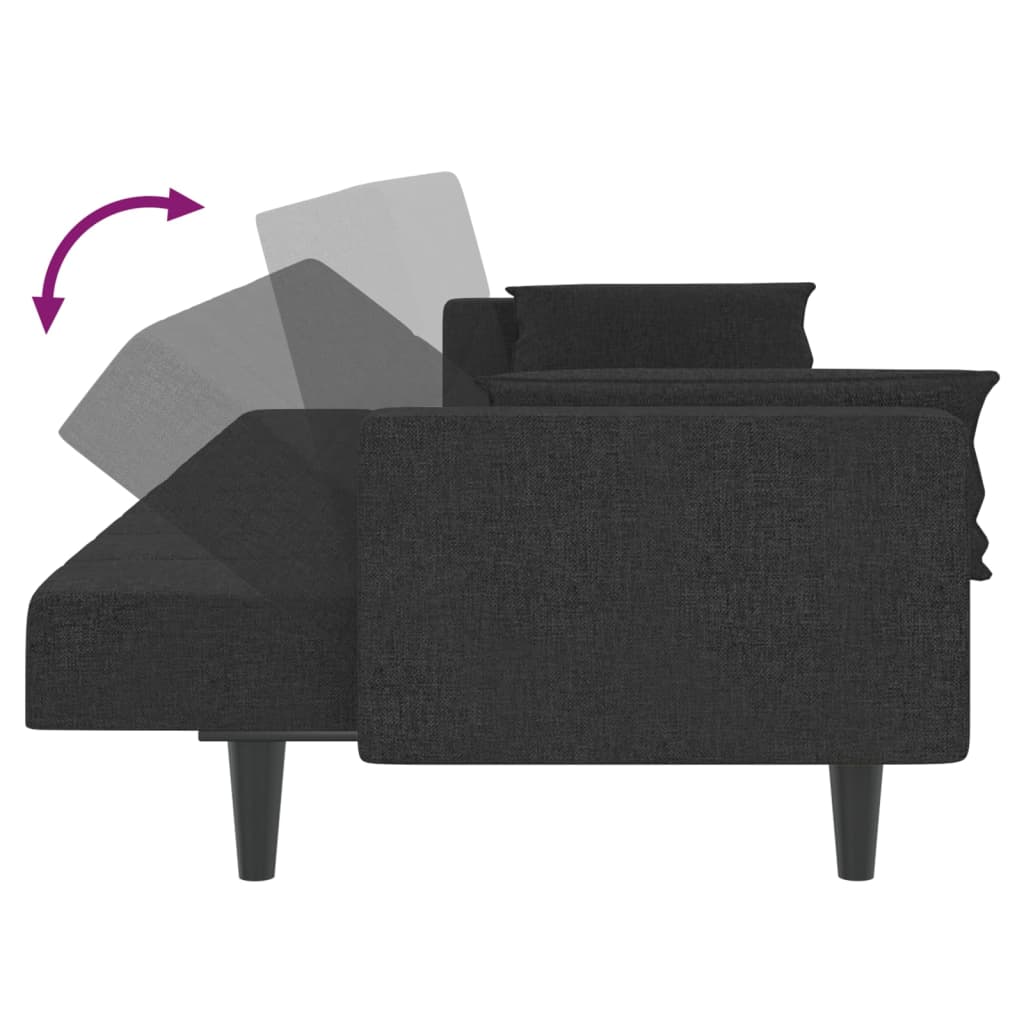 Slaapbank – Slaapstoel – Bedbank – Logeerbed – Futonbank – Crème Kleur – 2-Persoons – Met Stof Bekleding – Met Stevig Metalen Onderstel