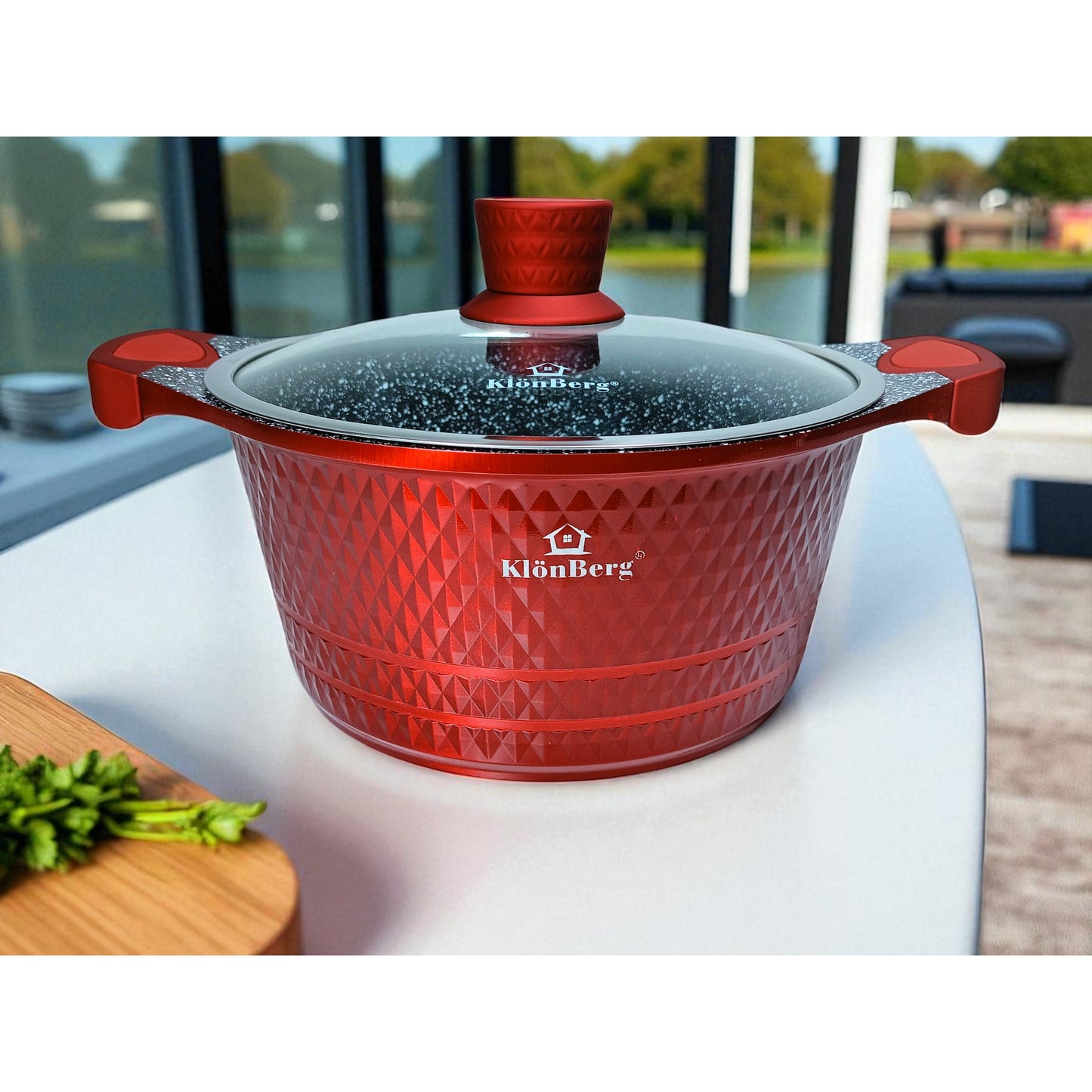 7-Delige Kookset – Pannenset – Steelpannen – Koekenpan – Inductiegeschikt – Aluminium – Anti-aanbaklaag – Glazen Deksel