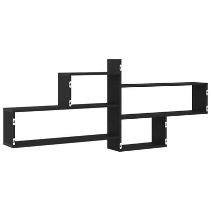 Wandplank – Muurplank – Schap – Opbergplank – Displayplank – Zwarte Eikenhout Look – Modern Europees Design – 167,5x18x68 cm – Eenvoudige Wandmontage