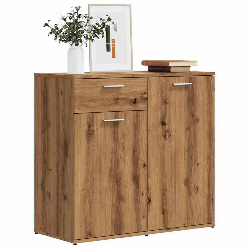 Bestekkast – Opbergkast – Ladekast – Dressoir – Commode – Handgemaakt Eikenhout – Compact Formaat 80x36x75 cm – Duurzaam & Multifunctioneel