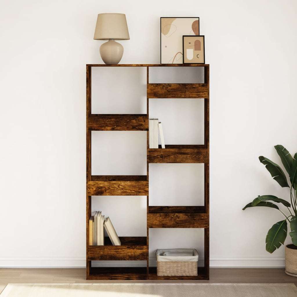 Bookcase Smoked Oak 100X33X175 Cm Wood Material