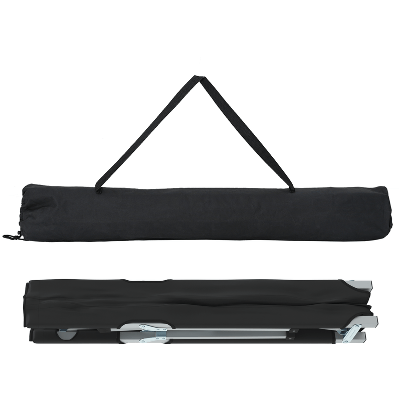 Campingstoel – Vouwstoel – Klapstoel – Kampeerstoel – Visstoel – Aluminium Frame – 600D Oxford Stof – Inklapbaar – Zwart
