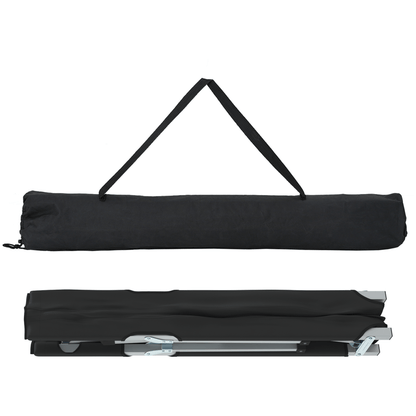 Campingstoel – Vouwstoel – Klapstoel – Kampeerstoel – Visstoel – Aluminium Frame – 600D Oxford Stof – Inklapbaar – Zwart
