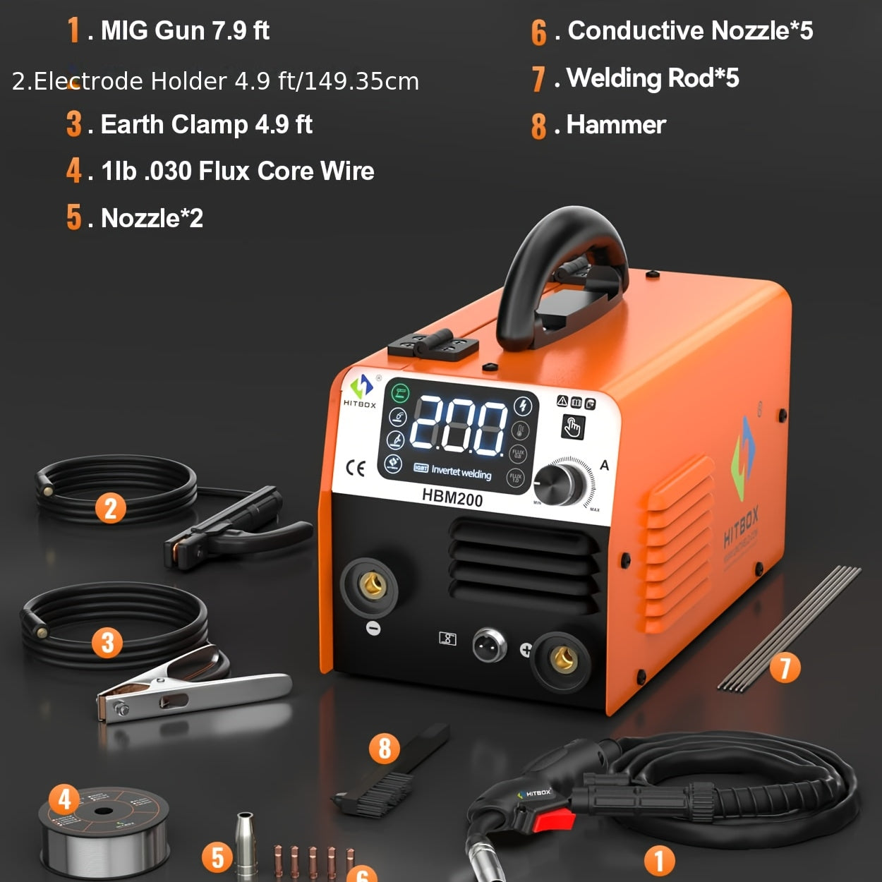 This Is a Versatile 3-In-1 Welding Machine with 200A Capacity, Suitable for MIG, TIG, And MMA Processes. It Operates on 220V And Features Portable Synergic Control, an IGBT Inverter, And Overload Protection, Making It Ideal f