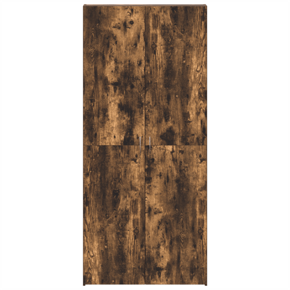 Schoenenkast – Schoenenrek – Schoenenopberger – Schoenenbank – Donkere Eiken Look – Ruim 80x35,5x180 cm – Hoogwaardig Hout