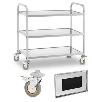 3-Tier Stainless Steel Waiter'S Cart