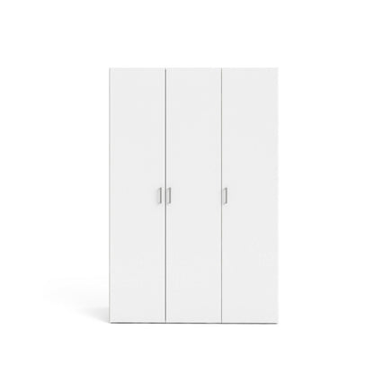 Wardrobe 3 Doors Before Dsegr, Mobile Bed Camera, Walk-In Closet, Coat Closet, 115X49 H175 Cm, White