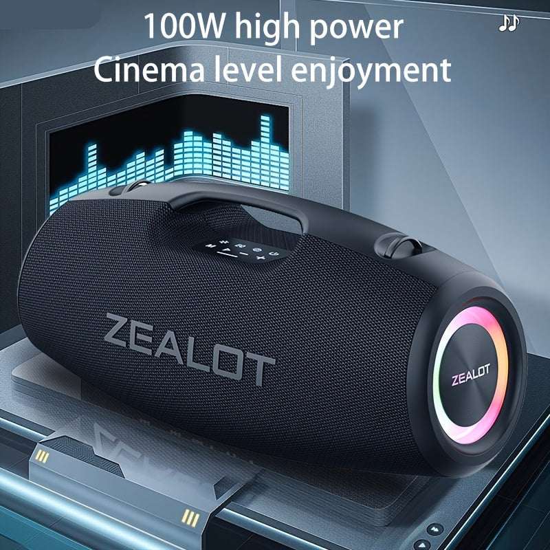 Draadloze Speaker – Bluetooth Speaker – Wifi Speaker – Mobiele Speaker – Outdoor Speaker – 24000mAh Batterij – IPX5 Waterbestendig – 14 Uur Speeltijd – RGB LED Licht Effecten – Stereo Pairing – Zwart