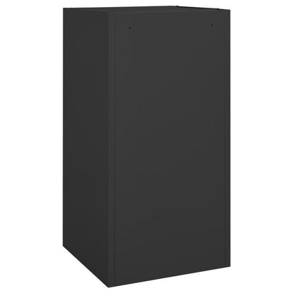 Stalen Opslagkast – Metaalkast – Werkplaatskast – Lockerkast – Opbergkast – Vergrendelbare Deur – Verstelbare Haken – Stevig Anthraciet 53x53x105 cm