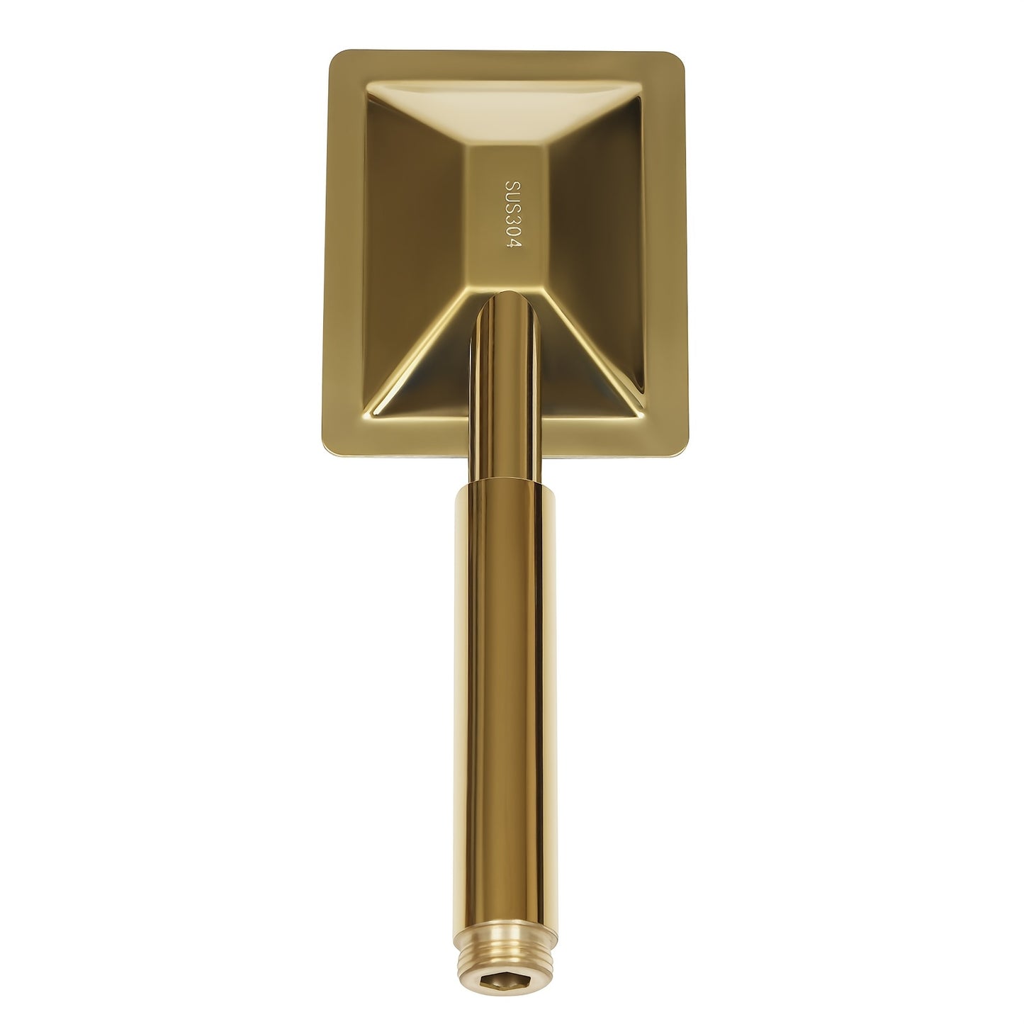Doucheset – Regendouche – Thermostaatkraan – Douchegarnituur – Handdouche – Gouden Vierkant Design – 20 cm Hoofddouche – Hoogwaardig Messing
