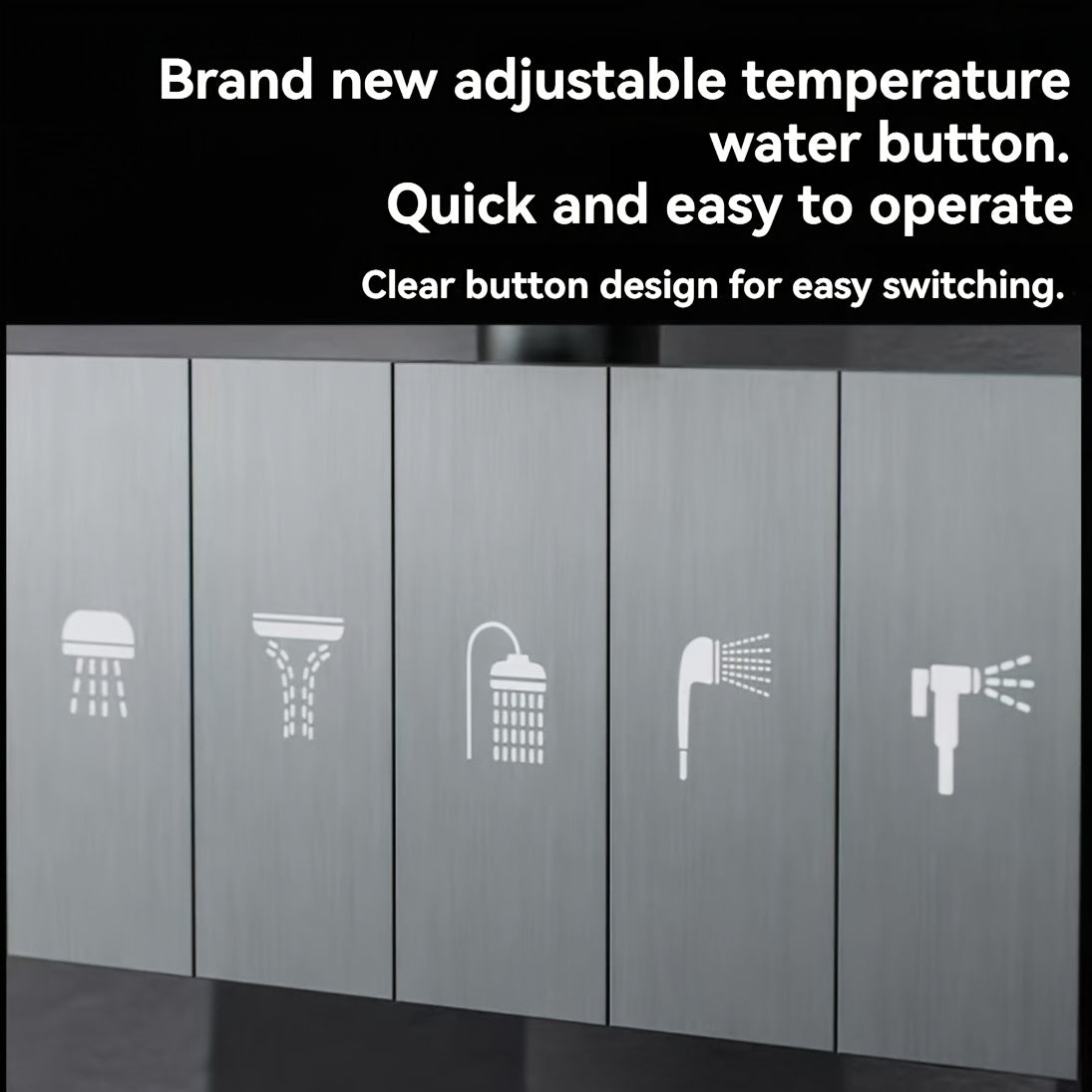 Luxe 5-Speed Douche Systeem – Regendouche – Waterval Douchekop – Badkamerkraan – Doucheset – RVS Constructie – LCD Temperatuur & Stroomregeling – Snelle Verwarming - Gunmetal Variant