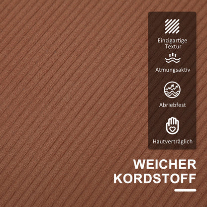 2-zitsbank – tweezitsbank – loveseat – kleine bank – canapé – met bergruimte en armleuningen – roze corduroy stof – massief houten frame – 117x63x79 cm
