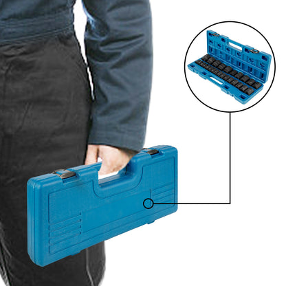 Impact Socket Set – Dopsleutel Set – Slagmoersleutel Sockets – Ratelsocket Set – Steeksleutel Doppen – 26-delig 1/2 Inch Aandrijving – Chroom-Molybdeenstaal – 6-punts Design