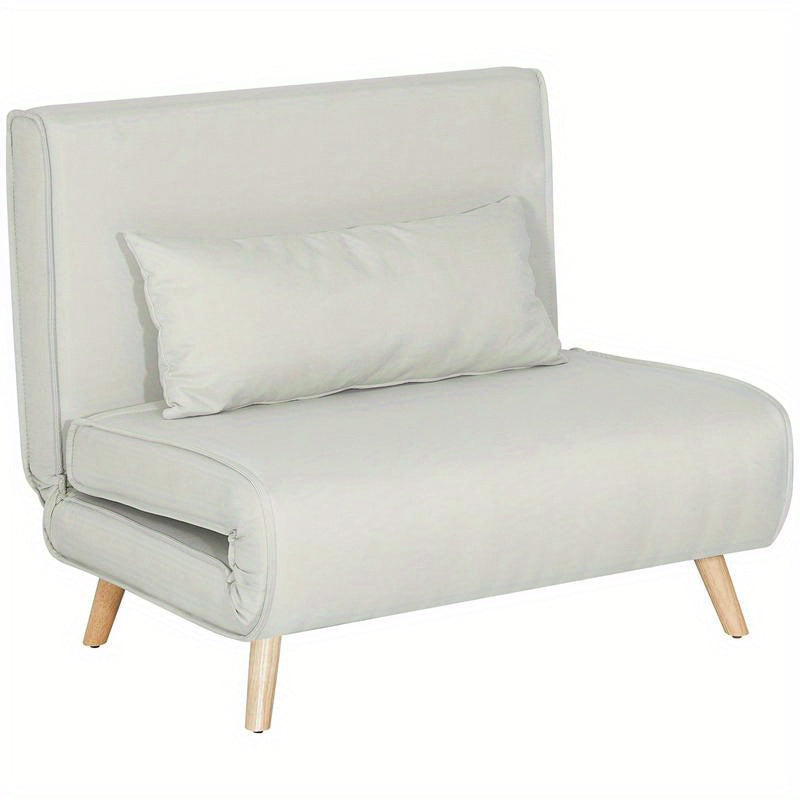 Bankenbed – Slaapbank – Uitschuifbare Bank – Futon – Slaapsofa – Verstelbare Rugleuning – Compact 94x78x80 cm – Stevig Houten Frame & Comfortabele Schuimvulling