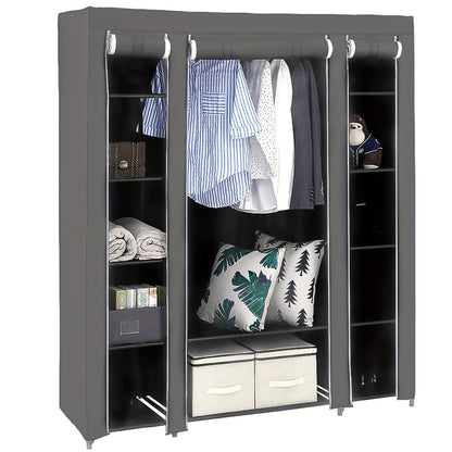 Portable Wardrobe Closet, Wardrobe Clothes Storage, Non-Woven Fabric, For Bedroom & Living Room