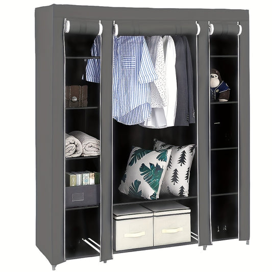 Draagbare Kledingkast – Opbergkast Kleding – Garderobekast – Kledingrek – Stofvrije Kledingopslag – 172x134x43 cm – Lichtgewicht & Stevig Frame