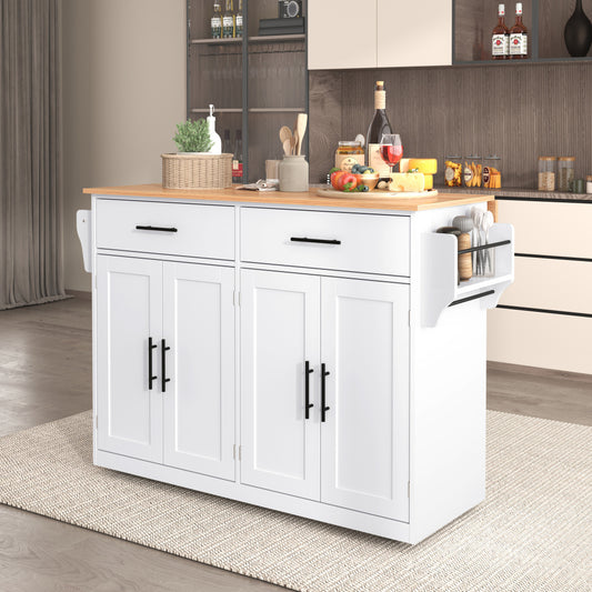 Modern Witte Sideboard – Dressoir – Opbergkast – Buffetkast – Kast – Opvouwbaar Tafelblad – 120x46x91 cm – 2 Laden & Open Planken – Duurzaam Minimalistisch Design