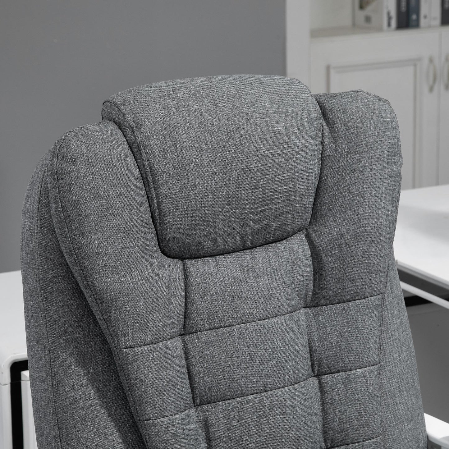 Ergonomische Bureaustoel – Bureaustoel Met Voetensteun – Comfortabele Werkstoel – Verstelbare Kantostoel – Relaxstoel Opvouwbaar – Verstelbare Hoogte 110-118 cm – Rugleuning Kantelbaar 135°