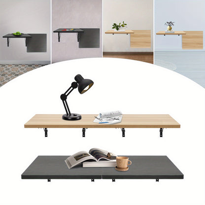 Opklapbare Werkbank – Werktafel – Klusbank – Wandtafel – Vouwtafel – Zwart Hout Metaal – Draagvermogen 226 kg – Ruimtebesparend Design