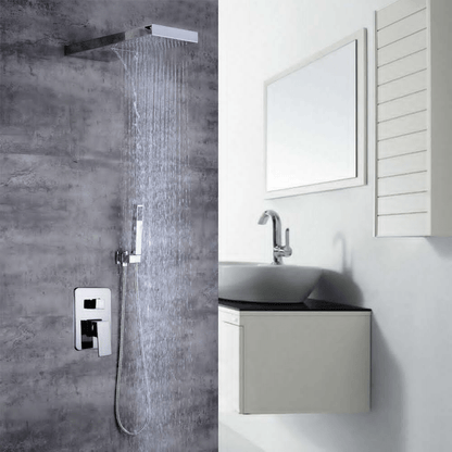 Bathroom Rain Mixer Combo Set, Wall Mounted Rainfall Shower Head Set, Bathroom Shower Set