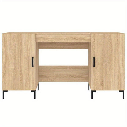 140x50x75cm Sonoma Oak Composite Wood Desk, Smooth Moisture-Resistant Surface, Anti-Warping & Anti-Cracking, Perfect for Home, Office, Study, Bedroom, or Living Room, Office Decor