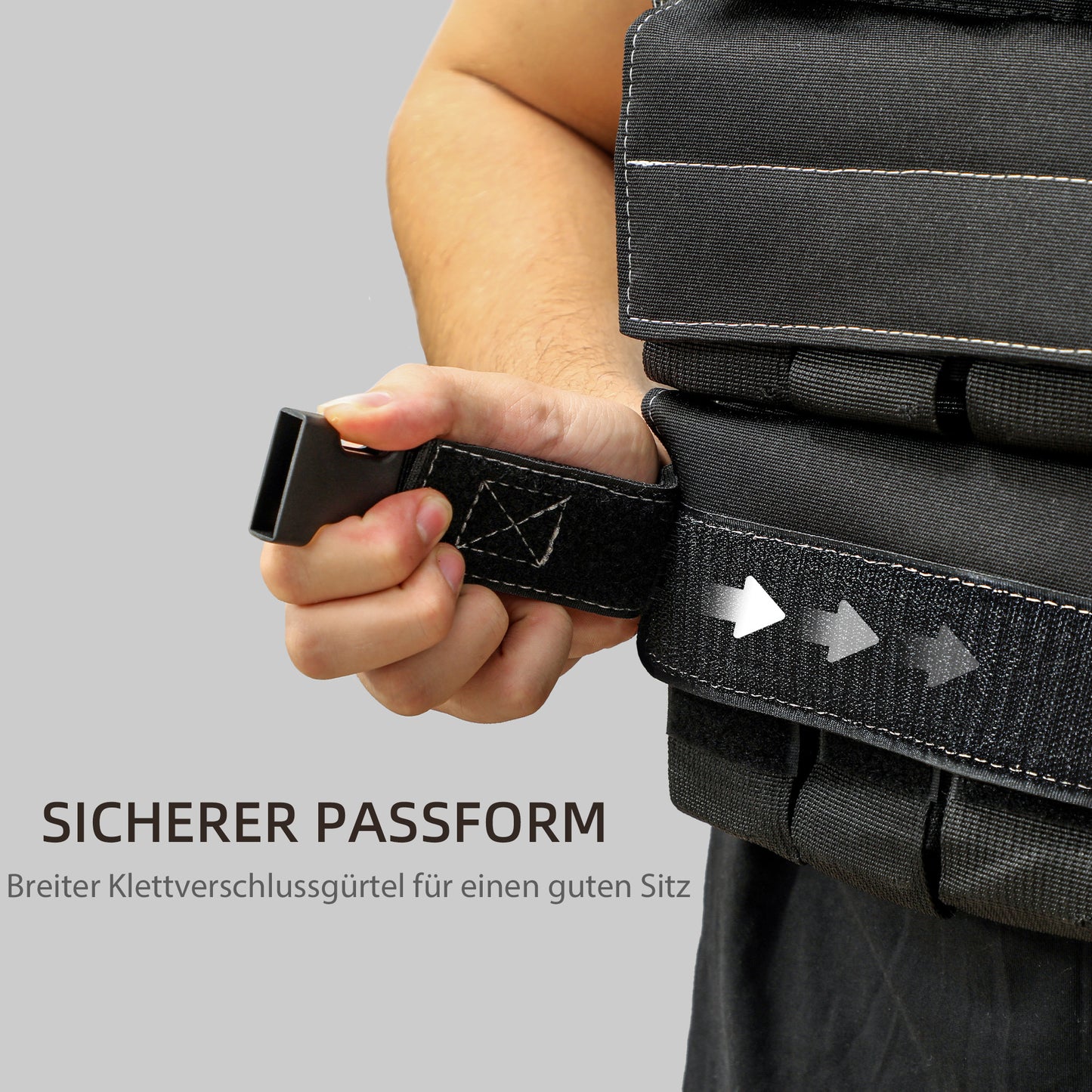 Gewichtsvest – Verzwaarde Vest – Weight Vest – Trainingsvest – Fitnessvest – Verstelbaar Tot 15 kg – Reflecterende Strips – Duurzaam Ijzer