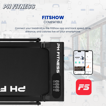 Loopband – Wandelband – Treadmill – Hardloopband – Walking Pad – Inklapbaar – 1.3HP Motor – Bluetooth & FitShow App