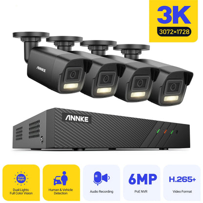 Beveiligingscamera – Camerabewaking – Buitencamera – Surveillancecamera – POE Beveiligingssysteem – 3K 5MP Resolutie – Kleur Nachtzicht & Bewegingsdetectie