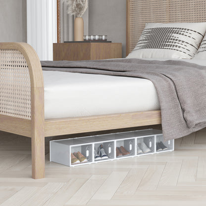 Schoenendozen – Schoenenopberger – Schoenendoos – Schoenendozen Stapelbaar – Schoenendozen Transparant – Set Van 18 – Magnetische Deuren – Ruimtebesparend Design