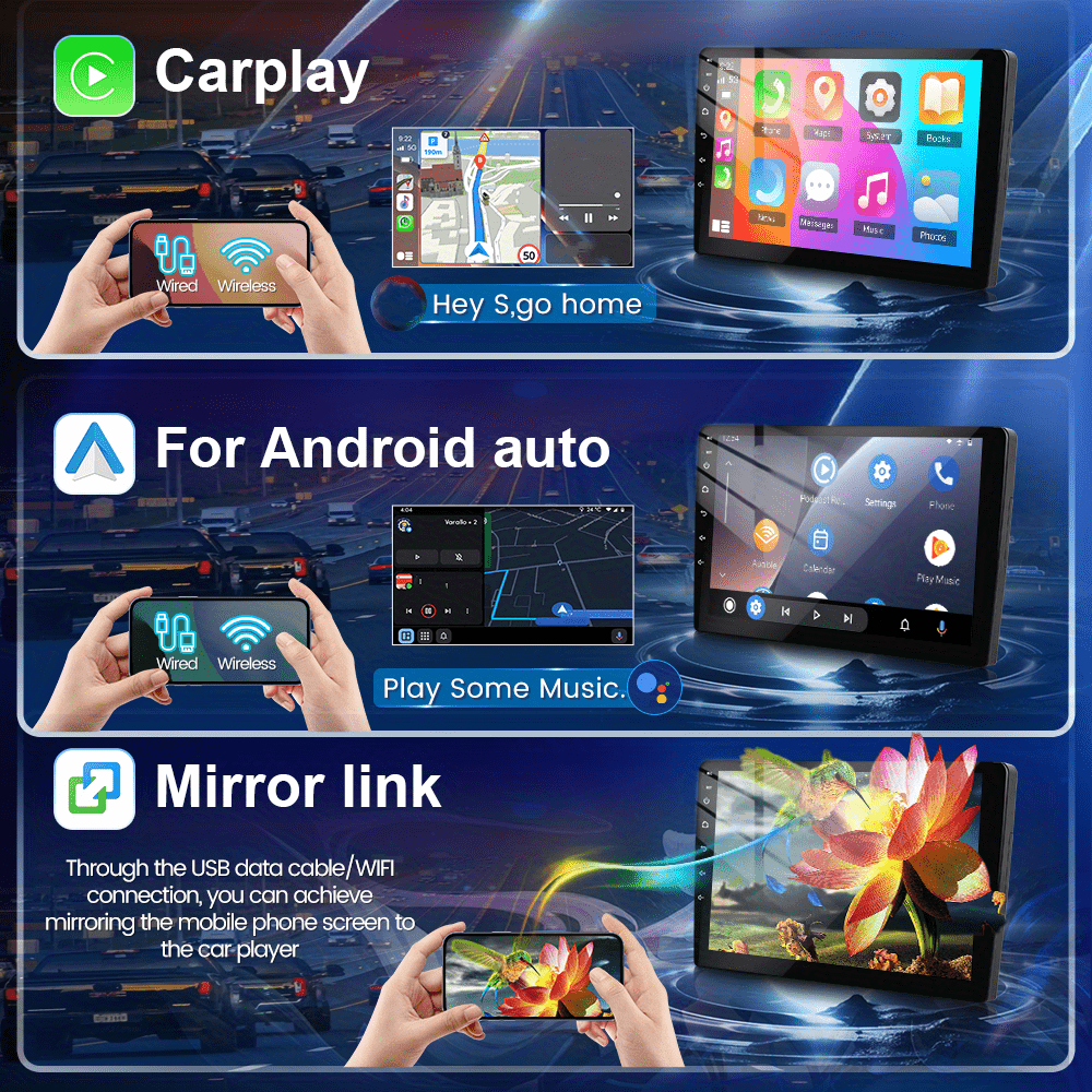 Autoradio Jeep Grand Cherokee – Multimedia Speler – Navigatiesysteem – Double DIN – Touchscreen Radio – 9 Inch HD Display – Android 15 Systeem – Draadloze CarPlay & Achteruitrijcamera
