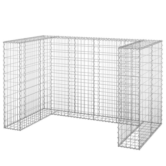 Afvalbak Buiten – Buitenprullenbak – Afvalemmer – Vuilnisbak – Afvalton – Gegalvaniseerd Staal – 180x100x110 cm – Weerbestendig & Afsluitbaar
